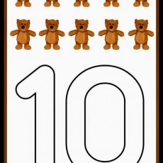 10 (On) Kahverengi Ayıcıktan Oluşan Sayı Öğretim Materyali