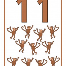 11 Monkeys: Educational Counting Activity