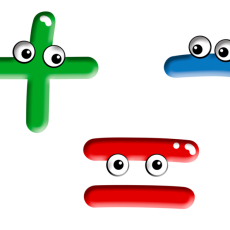 Eğlenceli Rakamlar ve Matematik İşlemleri: 1 (Bir), 2 (İki), + (Artı)