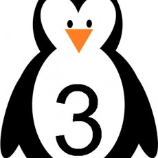Penguin with Number 3 - Eğitici Materyal