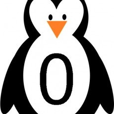 Penguin Character with Number 0: Educational Visual for Early Childhood Learning