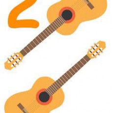 İki Akustik Gitar ve Rakam 2: Müzik Eğitimi Öğrenme Materyali