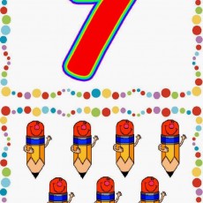 Eğlenceli Sayılar: 7 Sayısı ve Yedek Kalemler - Eğitim Materyali
