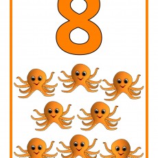 8 Octopus Learning Activity - Educational Counting for Children