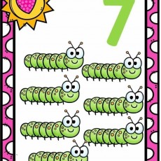 Eğlenceli Sayılar: 7 Yeşil Tırtıl
