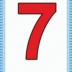 Kırmızı Renkli 7 Sayısı (7 - Yedi)