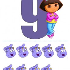 Dora the Explorer ile Sayı Öğrenme: 9 Sayısı ve 9 Mor Çanta