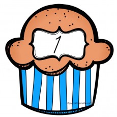 Renkli Cupcake İllüstrasyonu ile Sayı Öğrenme