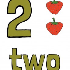 Two Strawberries - Educational Number Learning Material