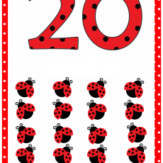 20 Ladybugs Counting Activity