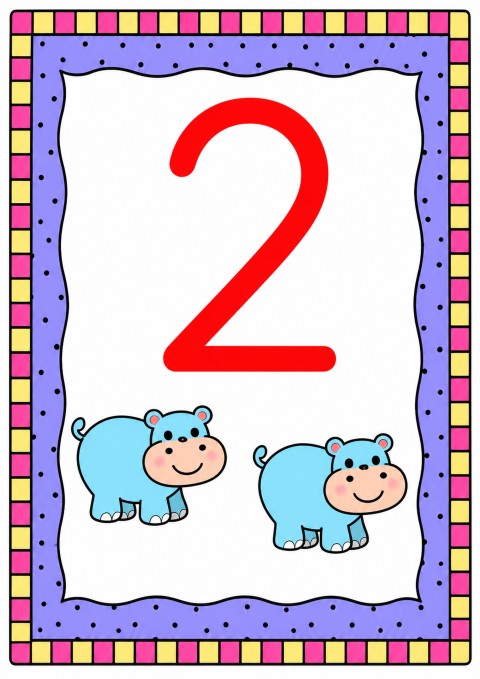 İki Nehir Hayvanı: 2 Sayısı ve İki Sevimli Hippopotam