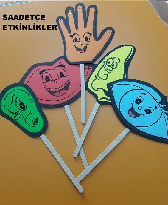 Eğlenceli Yüz İfadeleri - 5 Farklı Yüz - 1 El - Kâğıt Kukla Aktiviteleri