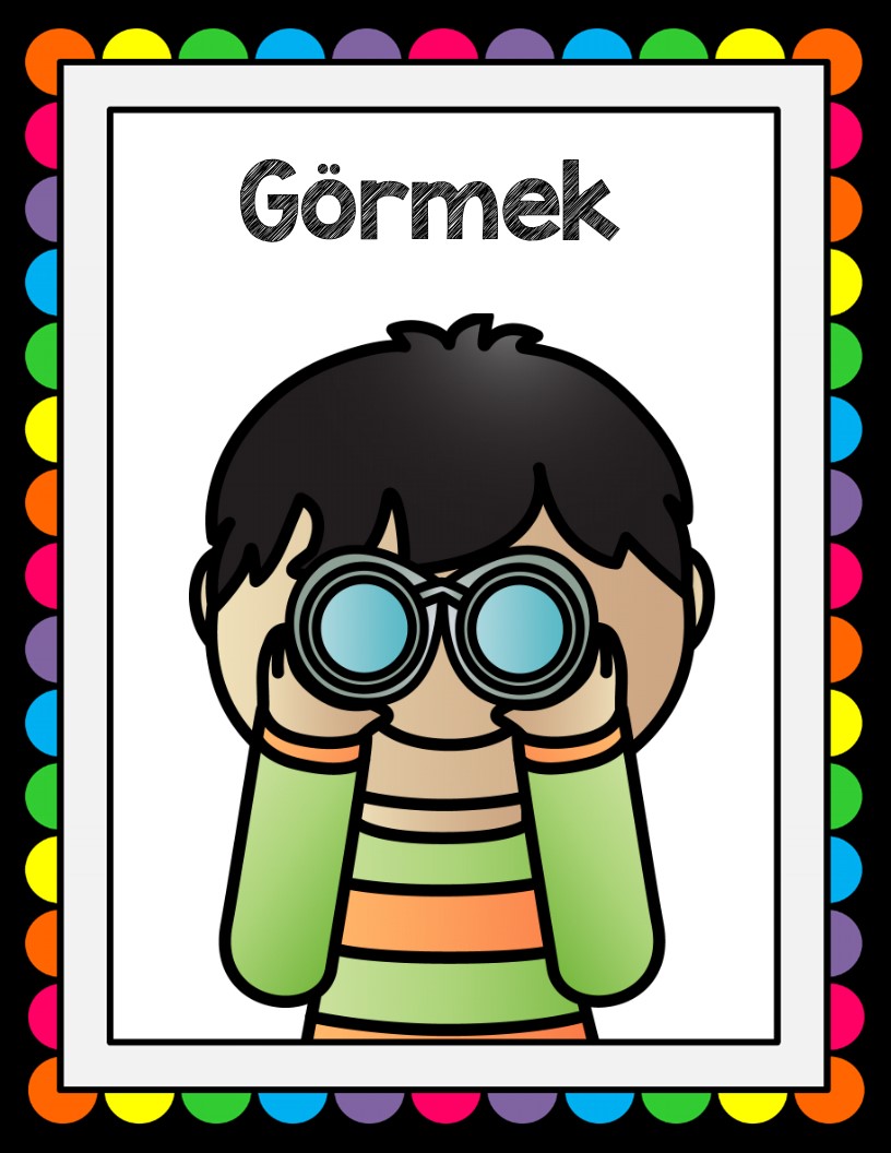 Görmek - Bakmak İçin Dürbün Kullanan Çocuk Resmi