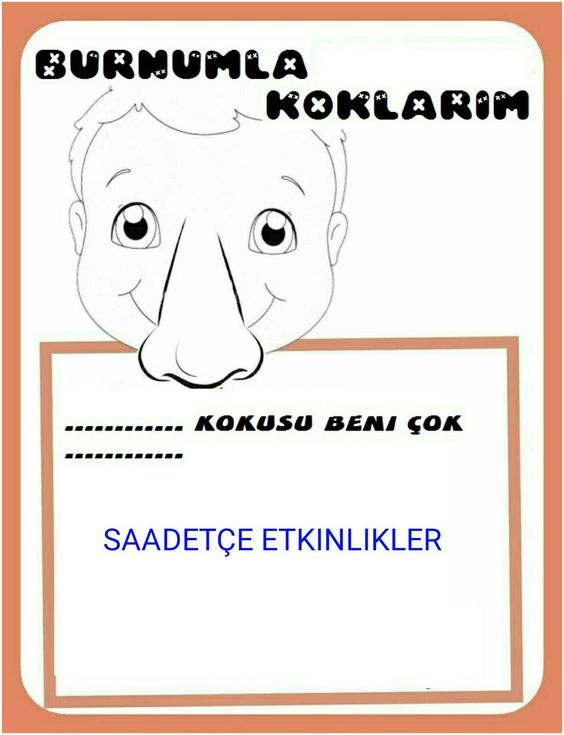 BURUN HİSSETME ETKİNLİKLERİ - KOKULARI TANIYALIM