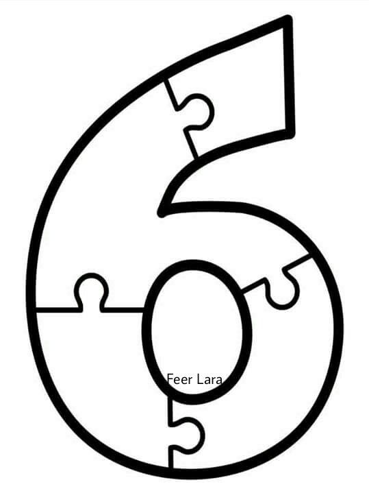 Puzzle Number 6 (Altı) - Eğitim Materyali