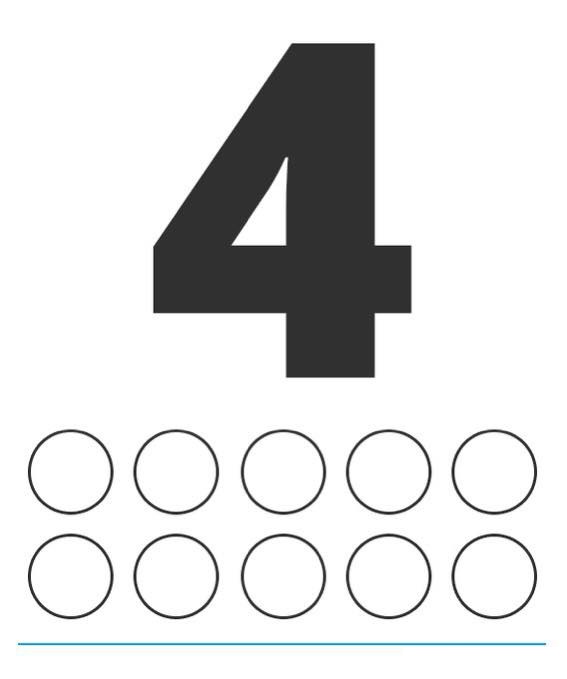 4 - Dört: Sayma ve Sayıları Öğretme Materyali