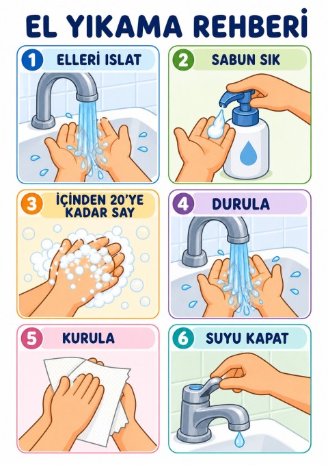 El Yıkama Rehberi: 6 Adımda Temiz Eller için İpuçları