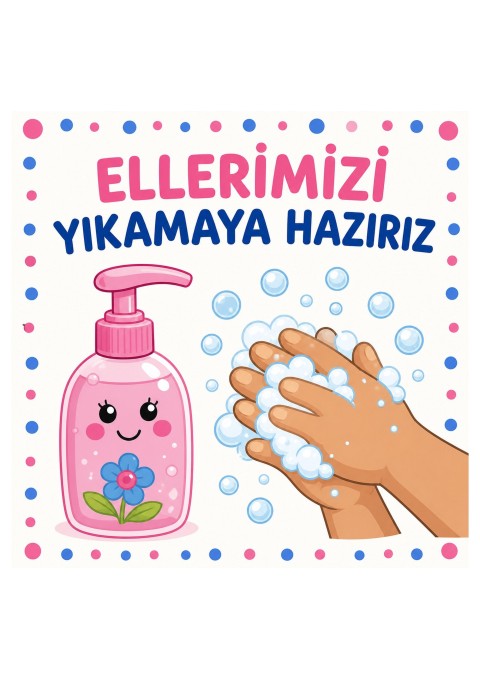 Hygienic Handwashing Preparation with Soap and Bubbles