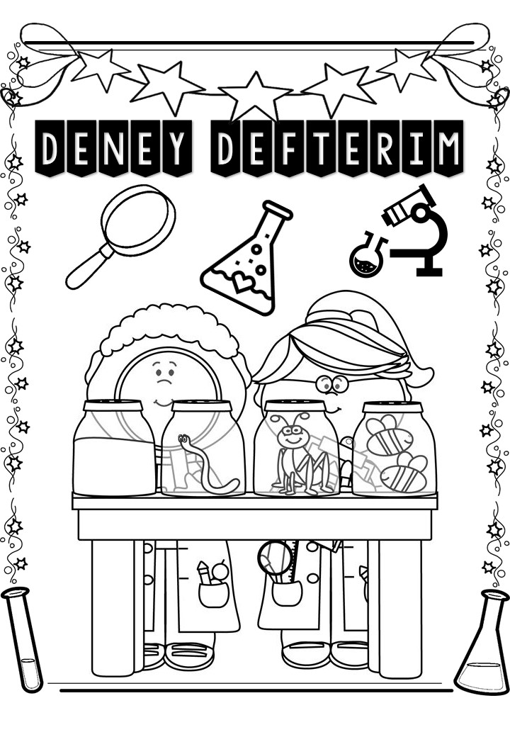 Deney Defterim - Bilim Deneyleri için Eğitici Boyama Sayfası
