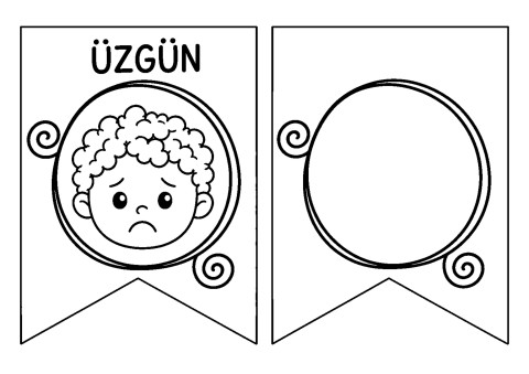 Duygular ve İfadeler: Üzgün Yüz İfadesi ve Tanımlama Kartı
