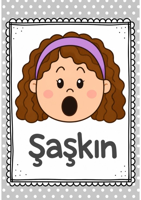 Şaşkın İfadeli Çocuk Karakteri