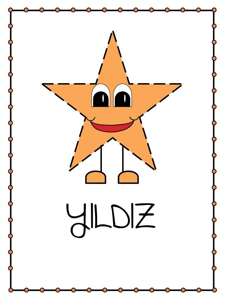 YILDIZ - Şekil Öğrenme Kartı