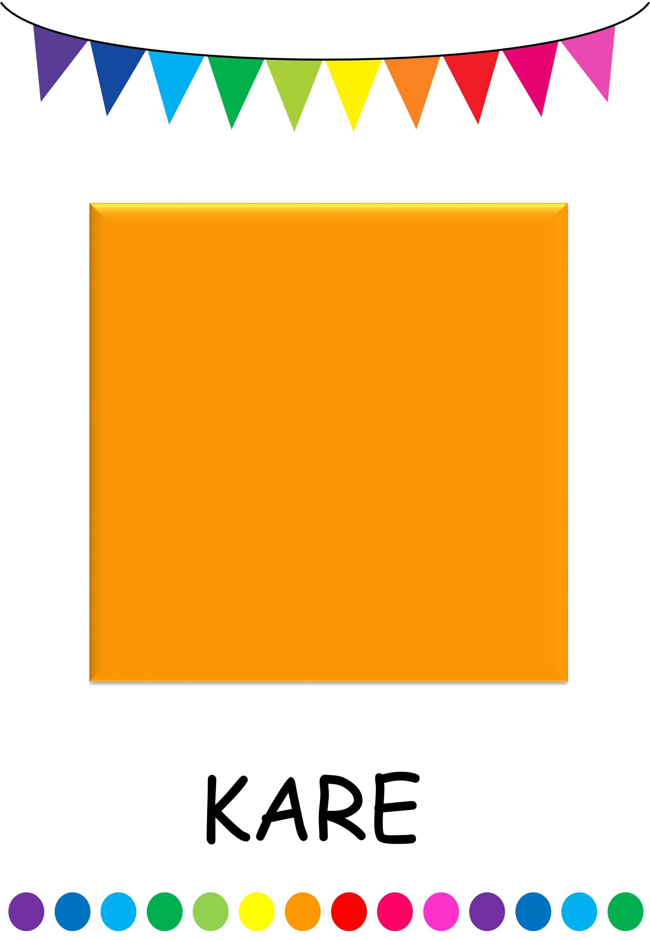 Kare (Square) Renk Öğrenme Materyali