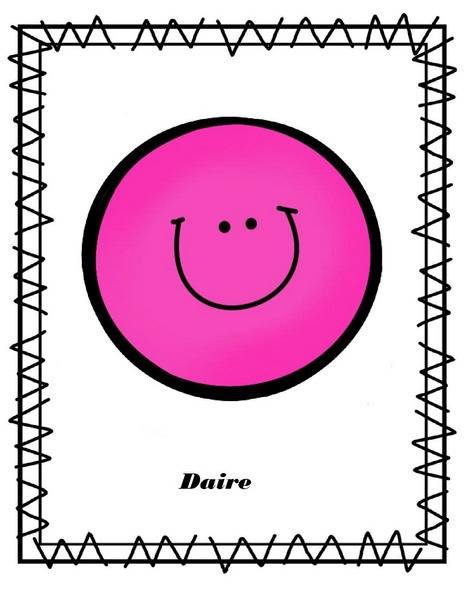 Daire - Pink Circle with Smiley Face Illustration