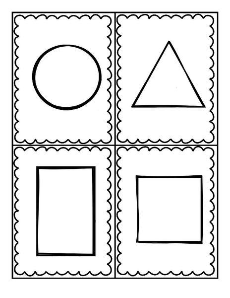 Geometric Shapes Learning Worksheet: Circle, Triangle, Rectangle, Square