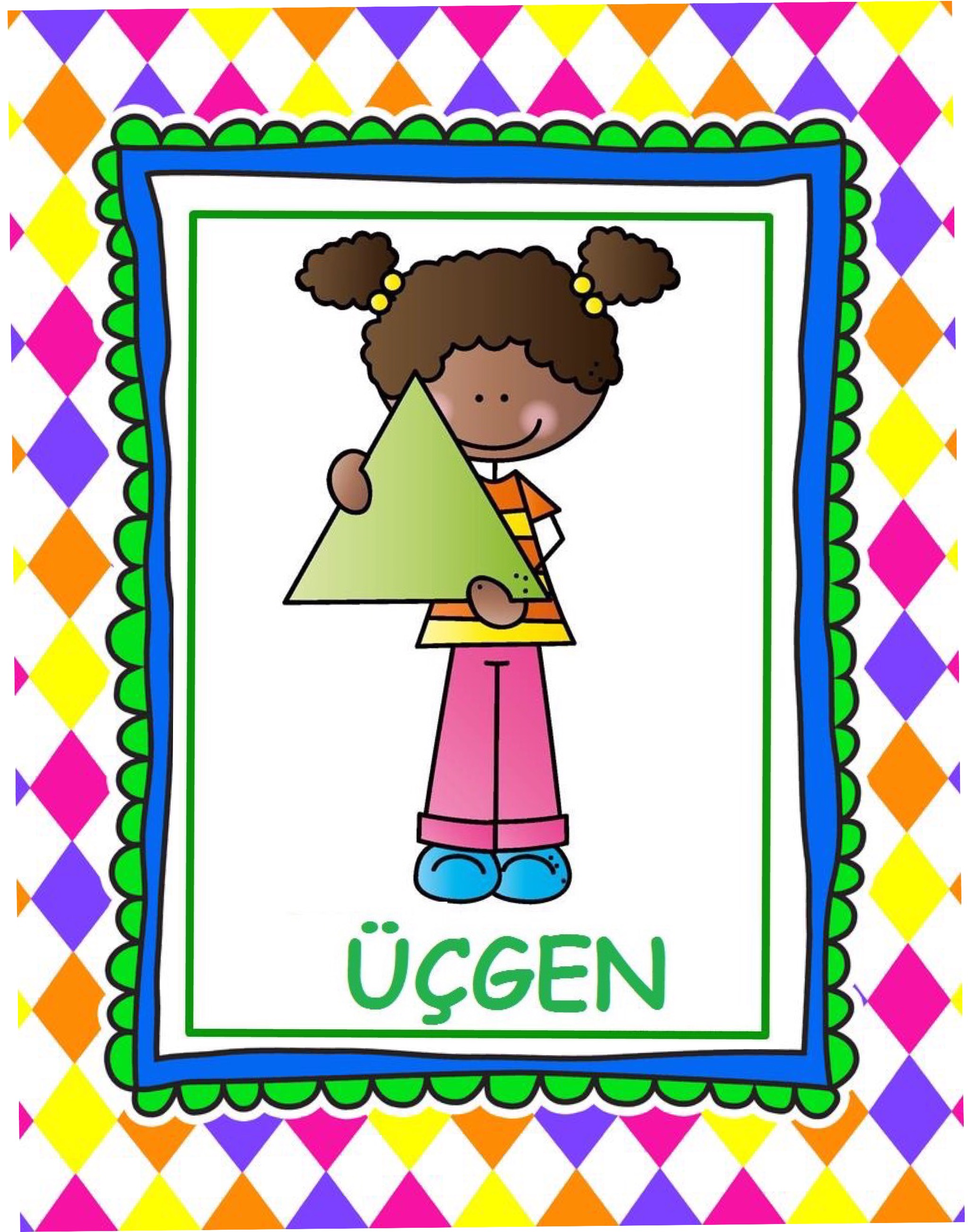 Üçgen Konsepti - Çocuk Eğitimi İçin Görsel Materyal