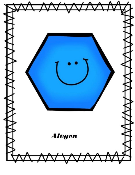 Altıgen Şeklinde Mutlu Yüz İle Eğitsel Geometri Kartı