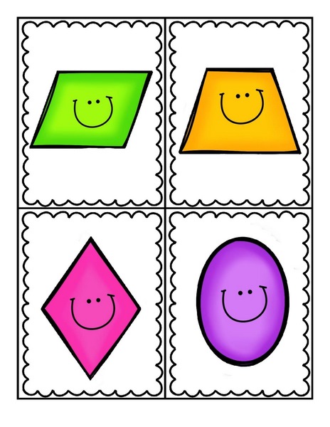 Eğlenceli Geometrik Şekiller: 1 Kare, 1 Üçgen, 1 Dörtgen, 1 Elips