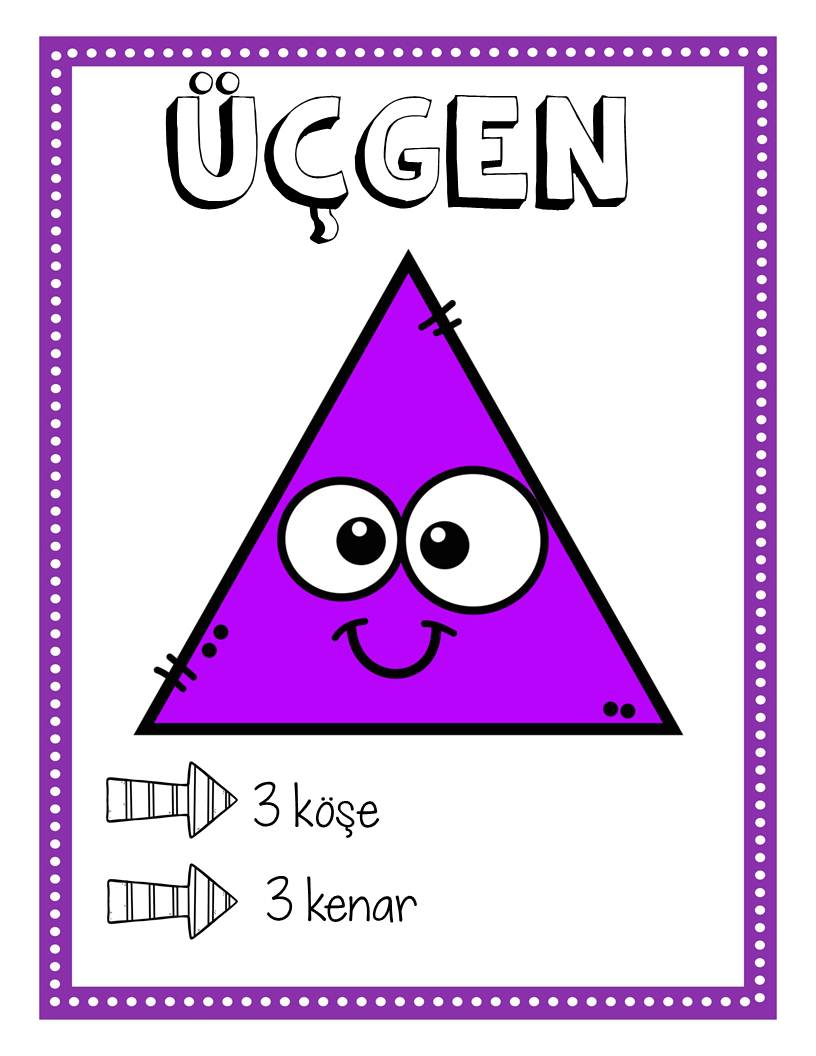Üçgen Şekli - 3 Köşe ve 3 Kenar Özellikleri