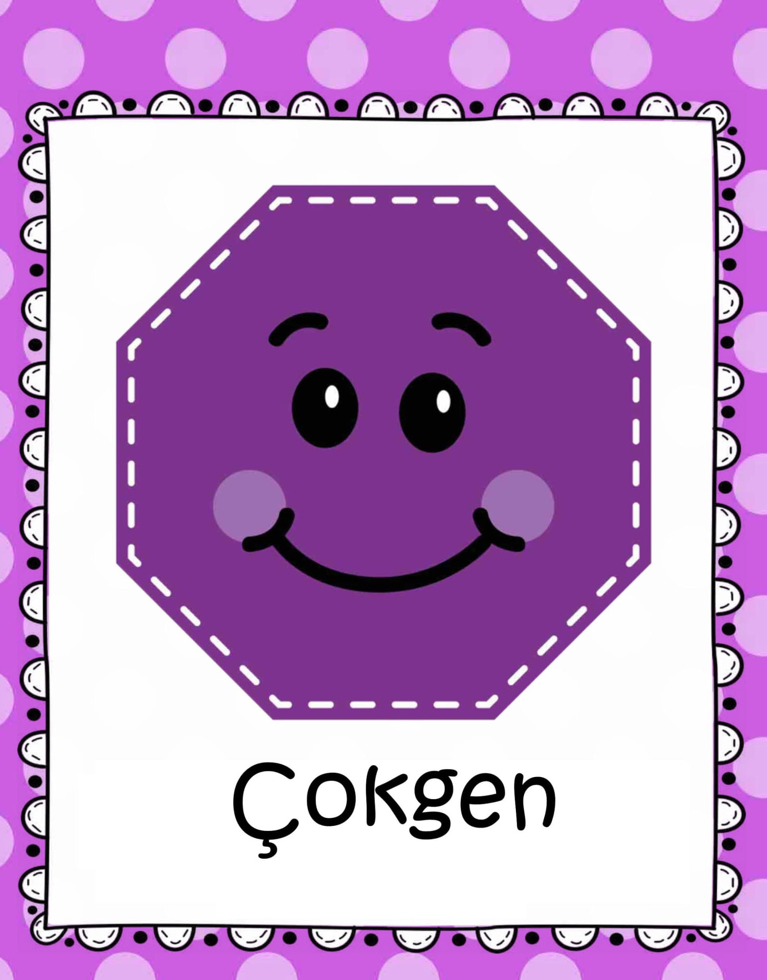 Çokgen Eğitimi: Temel Geometrik Şekiller - 8 Kenarlı Şekil