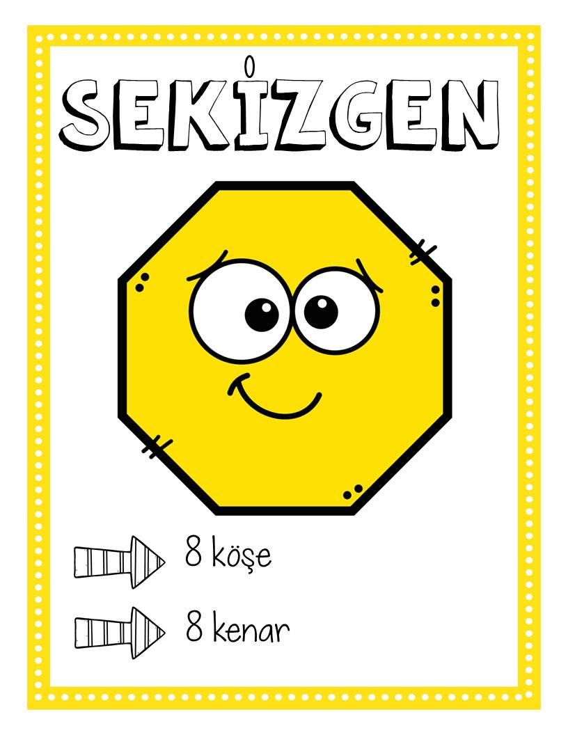 Sekizgen Eğitimi: 8 Köşe ve 8 Kenar