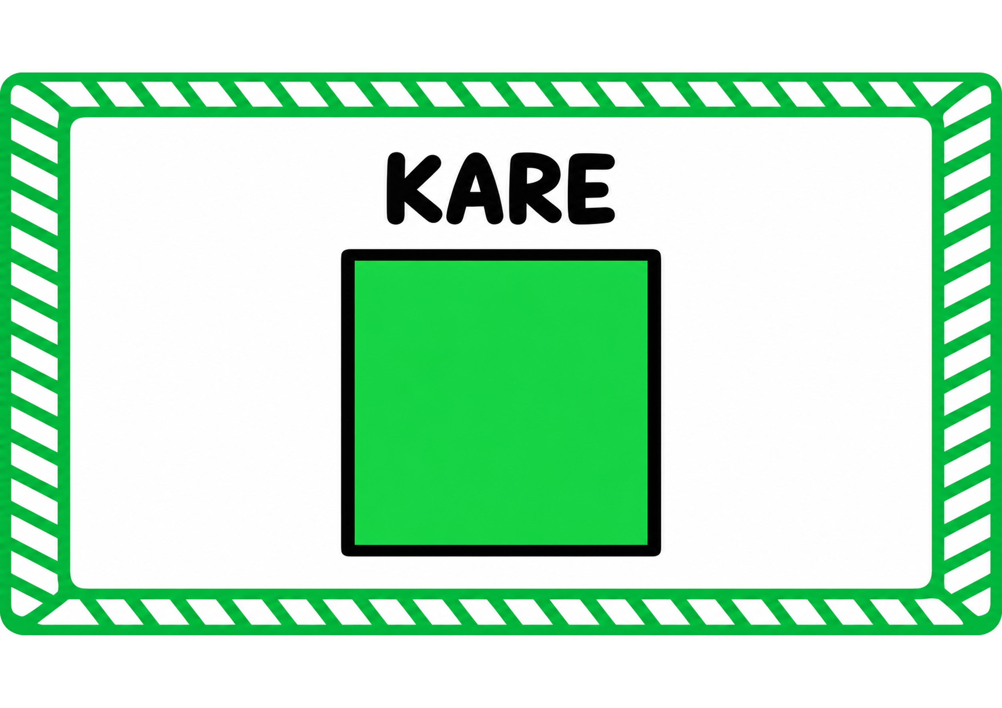 KARE - Geometrik Şekil Öğrenimi - Yeşil Kare