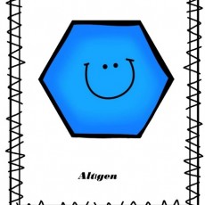 Altıgen Şeklinde Mutlu Yüz İle Eğitsel Geometri Kartı