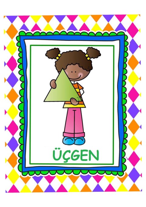 Üçgen Konsepti - Çocuk Eğitimi İçin Görsel Materyal