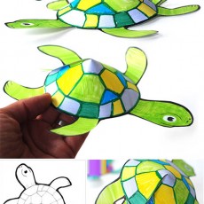 Eğlenceli Kağıt Kaplumbağa Sanatı: 2D ve 3D Kaplumbağa Modeli Eğitim Materyali