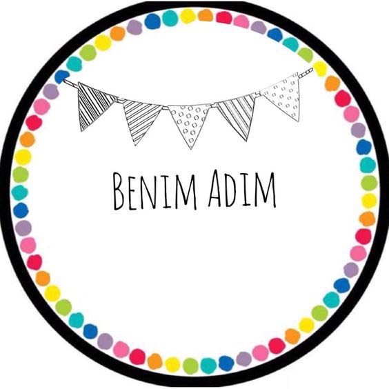 Renkli Banerler ile "BENIM ADIM" Etiket Tasarımı