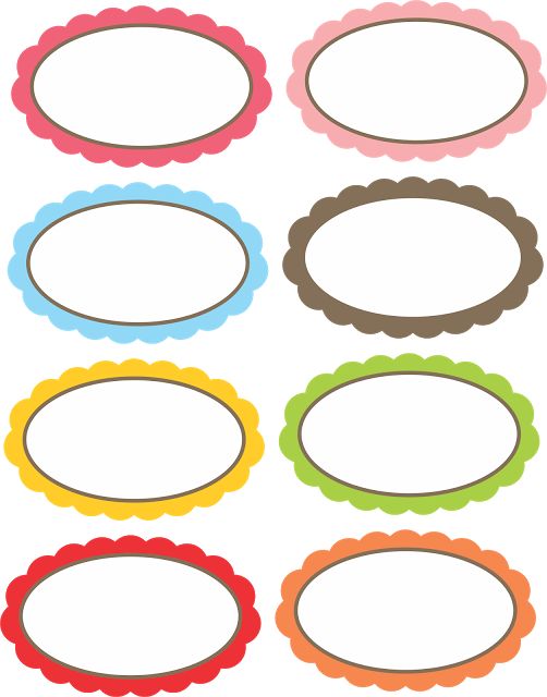 Renkli Oval Etiketler: 8 Farklı Renk ve Şekil