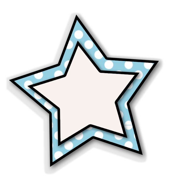 Polka Dot Star Shape for Educational Materials