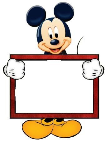 Mickey Mouse Karakteri ile Boş Çerçeve
