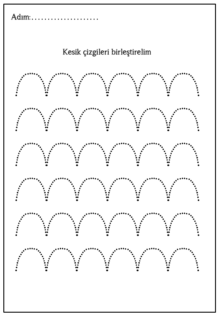 Kesik Çizgileri Birleştirerek El Becerilerini Geliştirme Çalışması