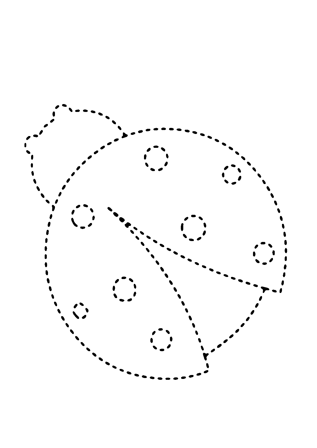 Dotted Ladybug Coloring Activity - Educational Art for Kids
