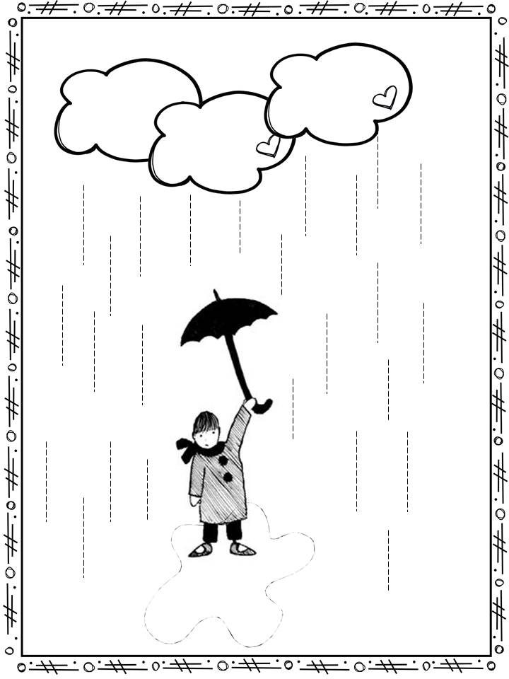 Çocuk ve Şemsiye: Yağmur Altında Eğlence