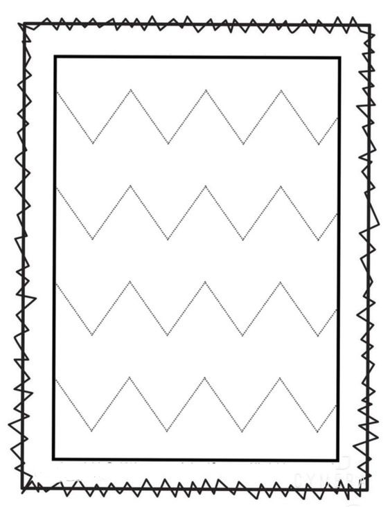Zigzag Desenli Boş Çerçeve Çizimi - 1