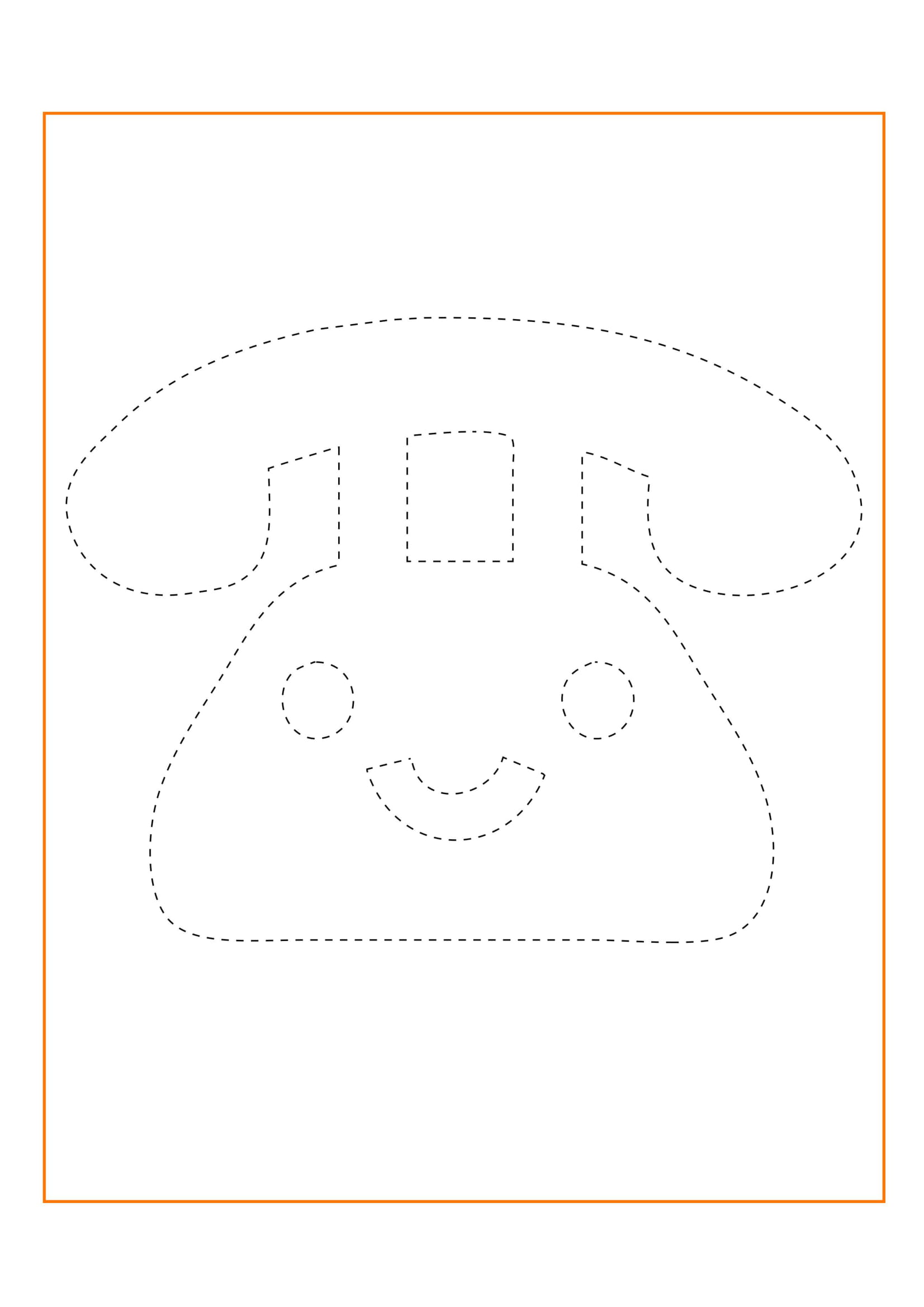 Çizgi Karakterli Telefon Çizimi