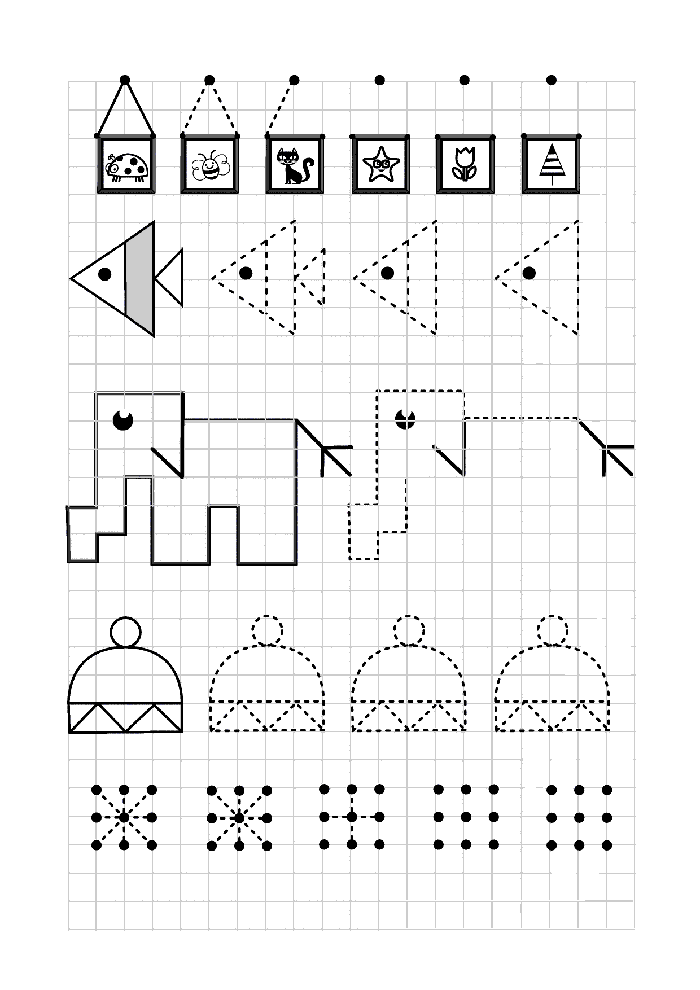 Eğitsel Görsel: Geometri ve Şekil Tanıma Çalışması, 7 Farklı Nesne ve Deseni İçerir