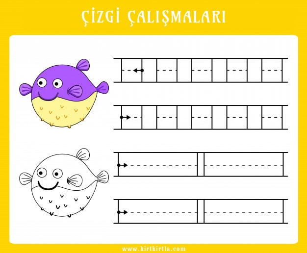 Çizgi Çalışmaları: Balık Temalı Eğitsel Aktivite